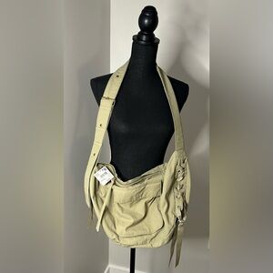 NWT! AEO Crossbody military bag with braided side trim!